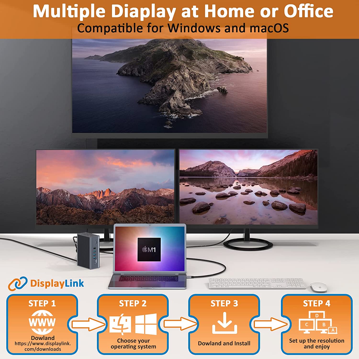 UDS016D multiple display at home or office