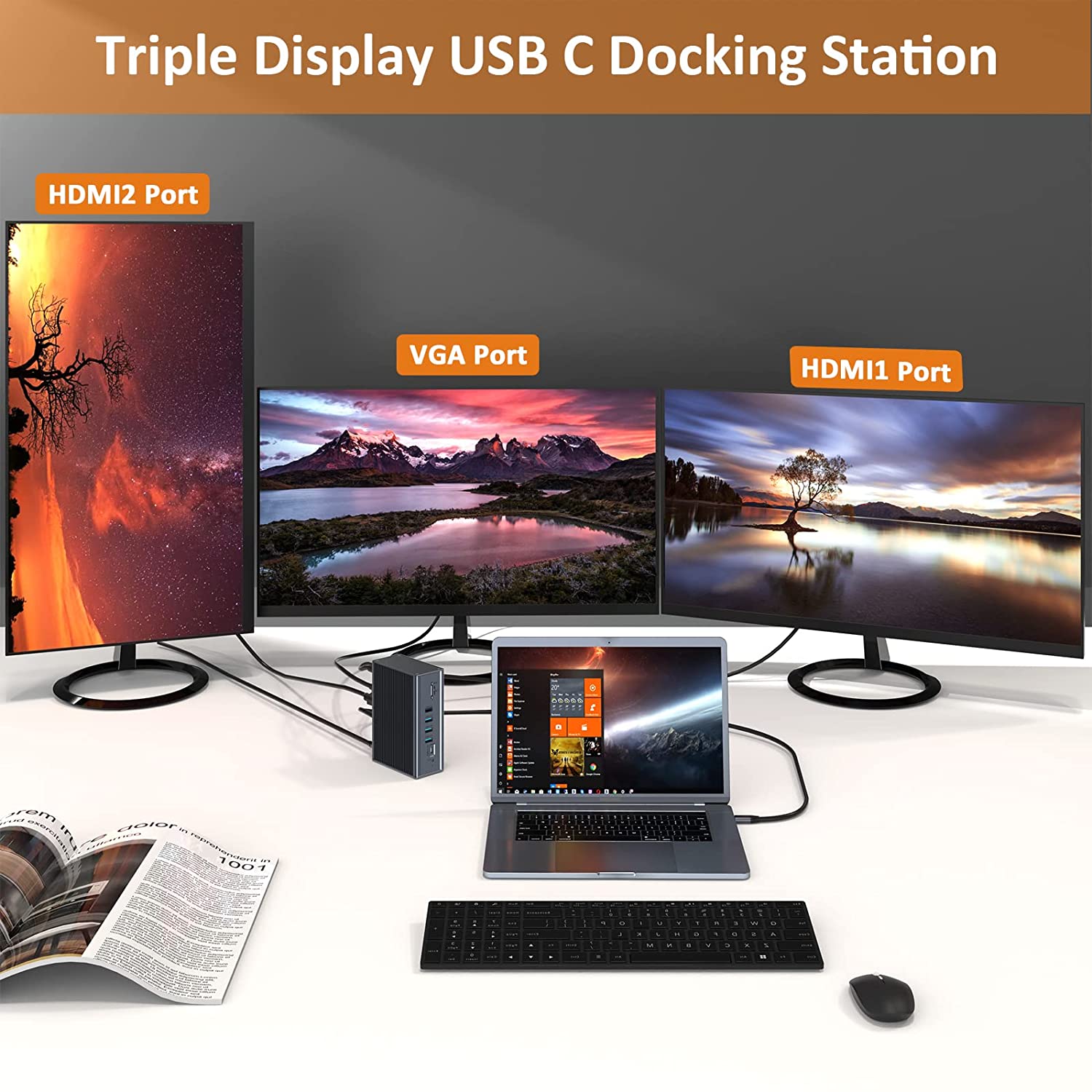 UDS016D Docking Dual Monitor for M2 Pro/Air Windows – Tobenone