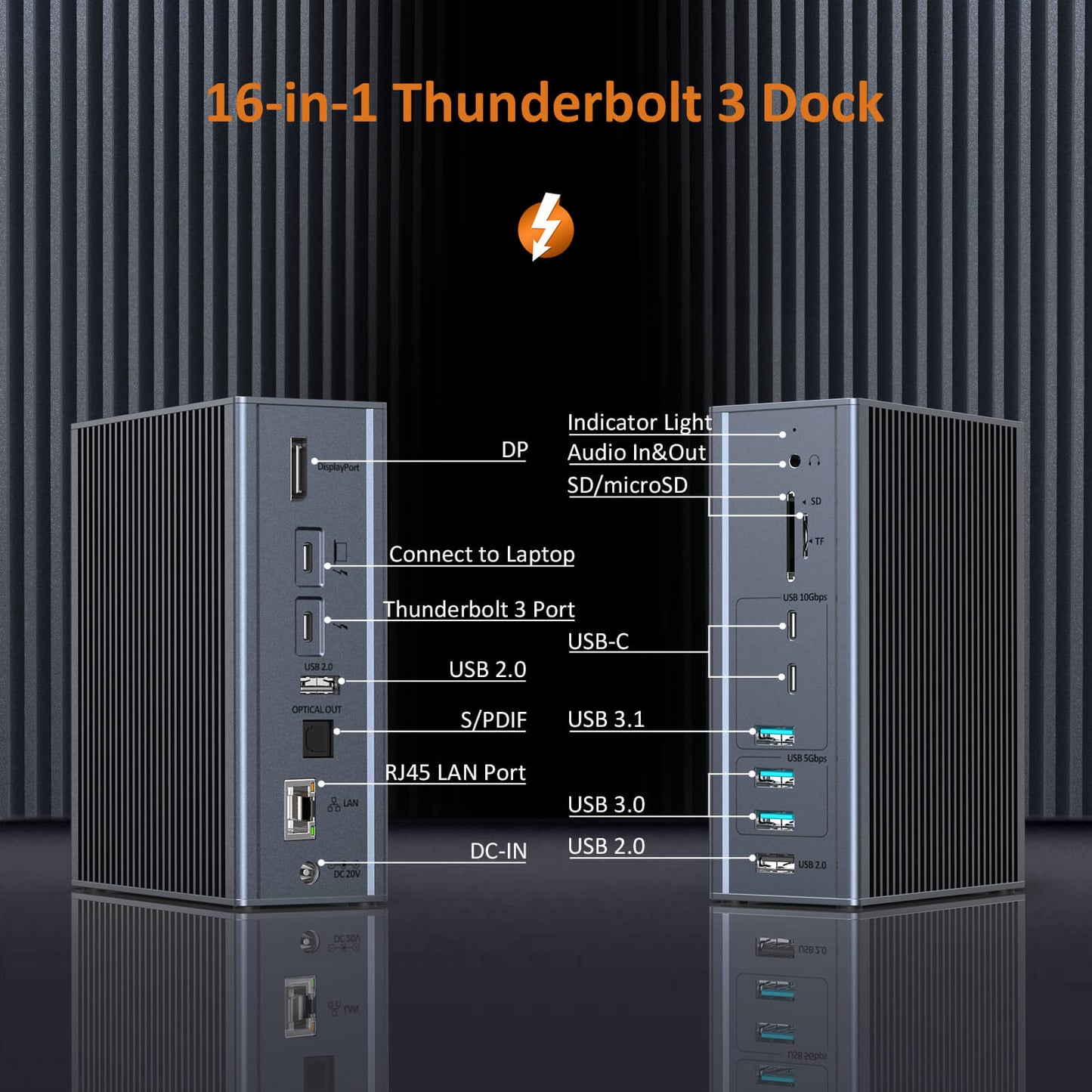 UDS017T 16-in 1 Thunderbolt 3 Docking Station Specifications