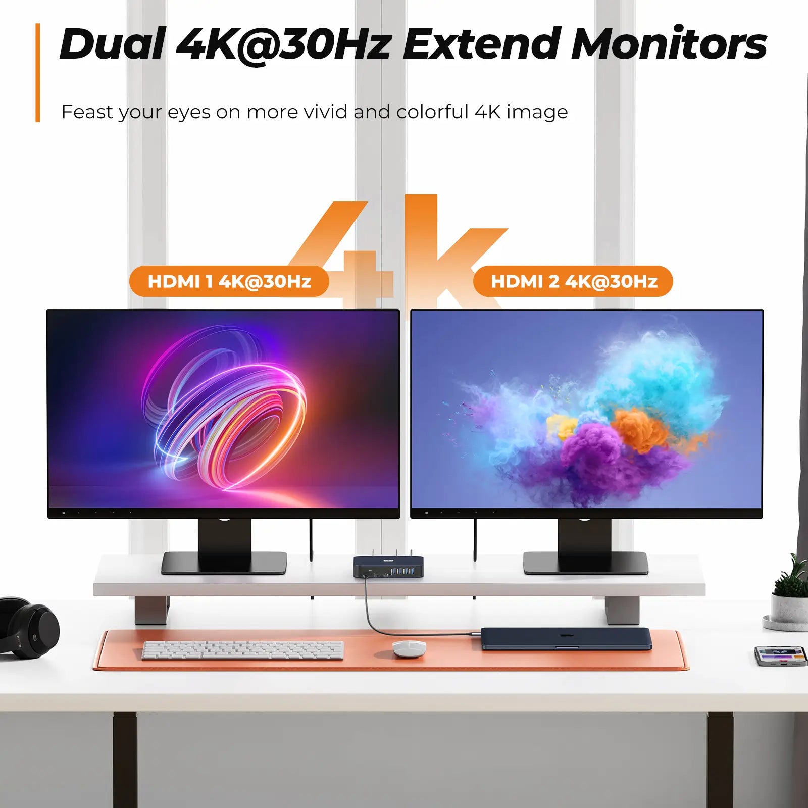 Dual 4K Extended Displays Docking Station