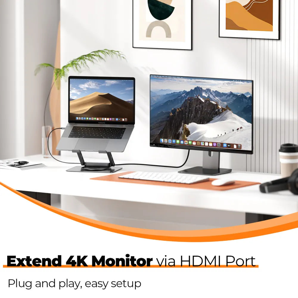 TOBENONE USB C dock stand extend 4K monitor