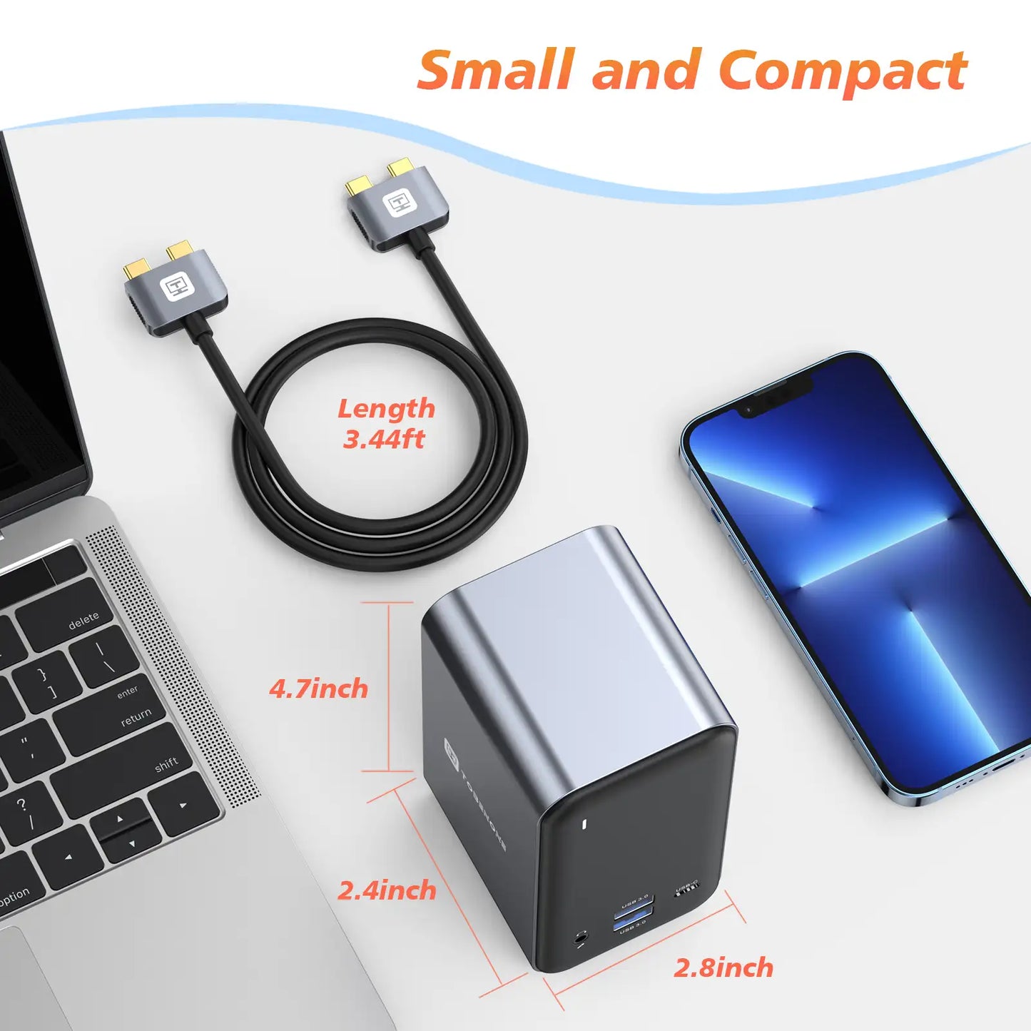Tobenone usb c macbook pro docking station with small and compact size