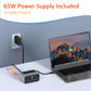 hdmi docking station for multiple monitors with 65w power supply
